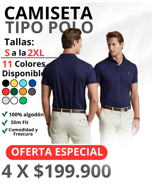 OFERTA CAMISETA TIPO POLO RL